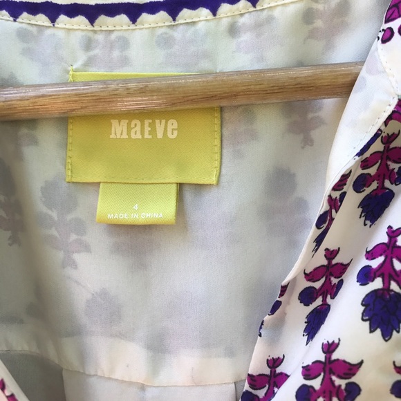 Anthropologie Maeve silk multicolor tunic - Picture 4 of 6